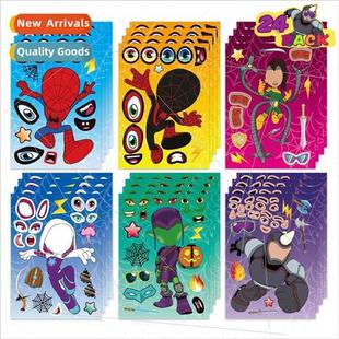 Anime DIY Stickers Party Theme Making Facial Art Stickers Bi