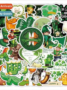 100 St. Patricks Day Stickers Irish Shamrock Decoration Cell