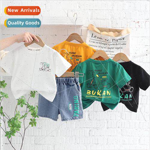 Boys summer short-sleeved suit 2023 new middle and small chi