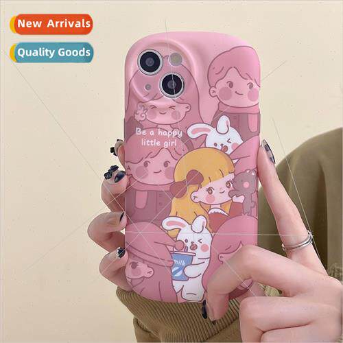 Pink Crowd Girl IPhone13 Round Hole Water Sticker Apple 14PR