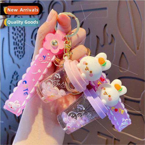 Cartoon creative into the oil liquid quicksand bottle rabbit