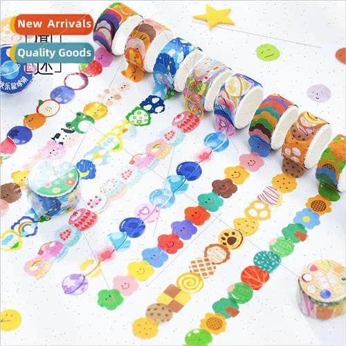 Winky die-cut washi tape milky series hand-painted color bas