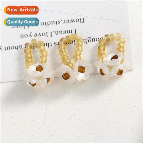 Vintage Hong Kong  woven white orchid ring diy handmade vers