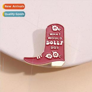 Styling Brooch Personalized Cute Martin Boots Red Boo Cowboy