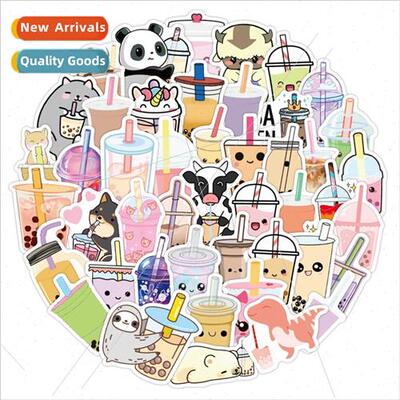 50 ins flavor drinks cute animals pearl milk tea cartoon gra