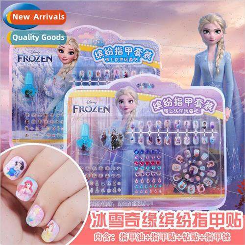 Nail stickers new Frozen fake nail stickers Elsa Princess na