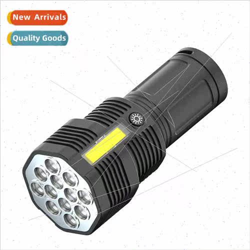 New strong light flashlight with COB USB rechargeable multif