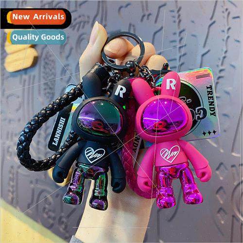 Cartoon cool electric light rabbit keychain female exquisite
