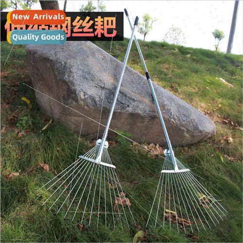 metal grass rake withered leaves rake wire raking grass rake