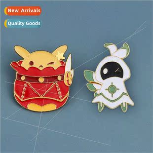 metal bouncing badge imitation brooch Harakami enamel Korie