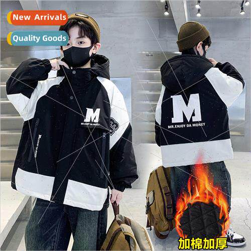 Boys fall and winter thickened jacket 2023 new childrens spr