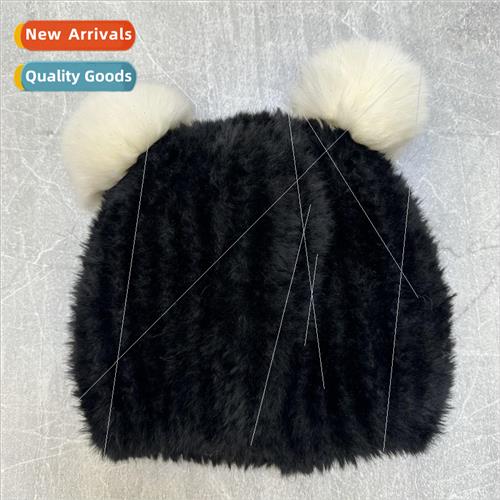 Korean  of the fall and winter cute plush warm hat panda hat
