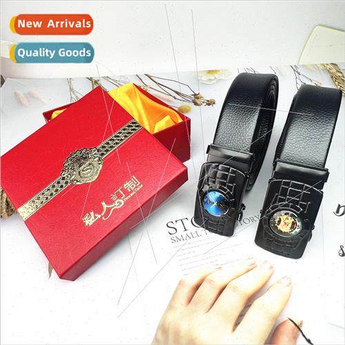 Autumn boxed mens crocodile grain leather patch automatic bu