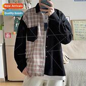 shirt mens new Plaid 2022 sleeved and spring long autumn des