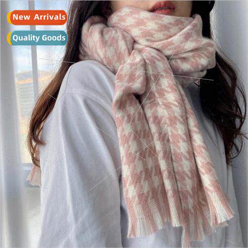 Hundreds of thousands of birds plaid cashmere scarf 2022 win