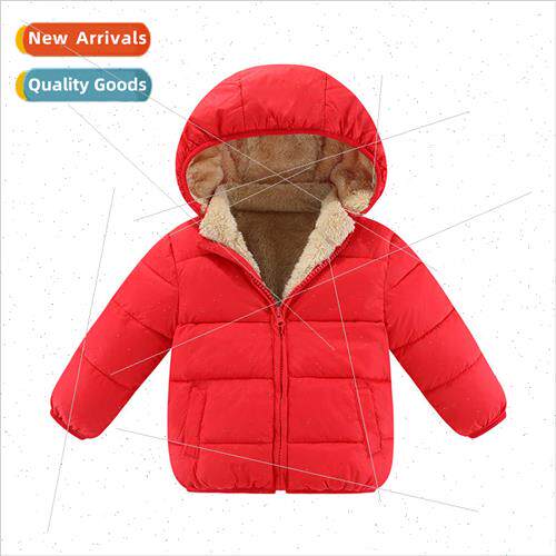 2023 winter childrens cotton jacket padded thickened baby ho