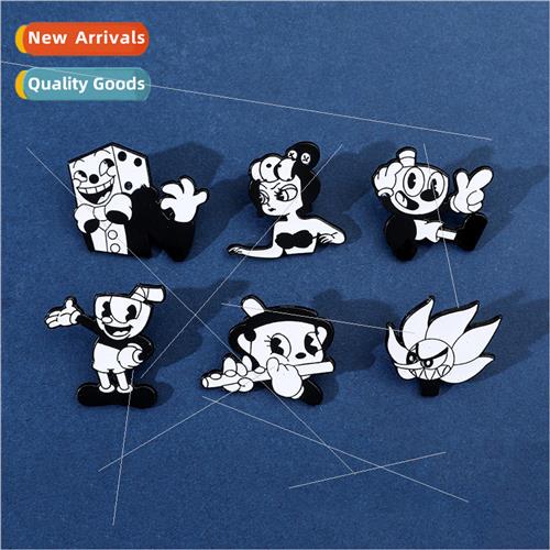 Creative Cartoon Game Cuphead Brooch Cuphead Character Perip