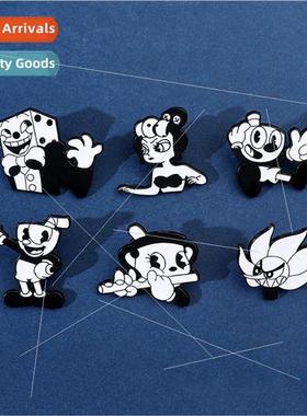 Creative Cartoon Game Cuphead Brooch Cuphead Character Perip