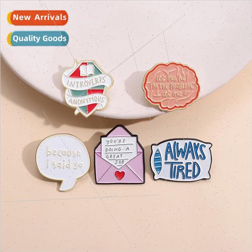 Colorful letters of the alphabet series of brooches metal ba