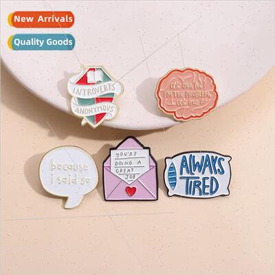 Colorful letters of the alphabet series of brooches metal ba