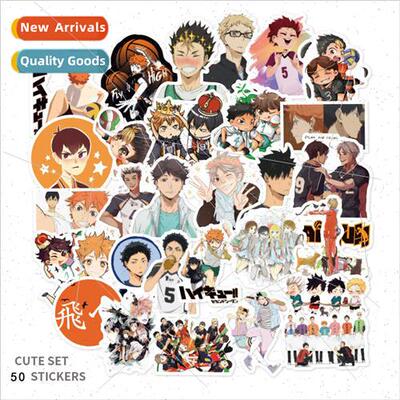 50 new volleyball boys Japanese anime graffiti stickers suit