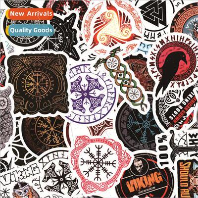 50 viking logo graffiti stickers bike computer laptop electr