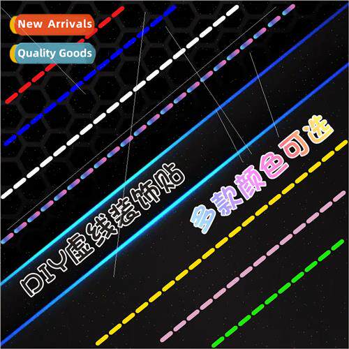 Electric car decorative stickers dotted line line cutting li