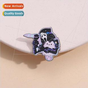 Spooky Cute Small Halloween Skeleton Brooch Pet wit Colorful