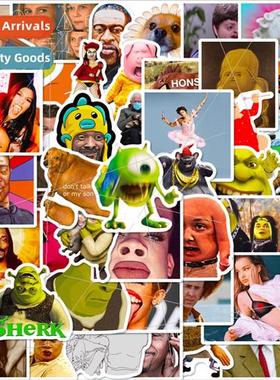 50 pcs spoof series stickers character spoof emoticon packag