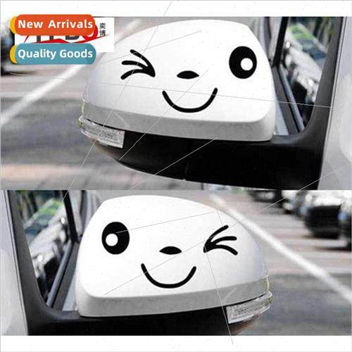 Cute decorative body stickers smiley rearview mirror car sti