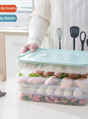 Home refrigerator storage box dumplings multi-layer stackabl