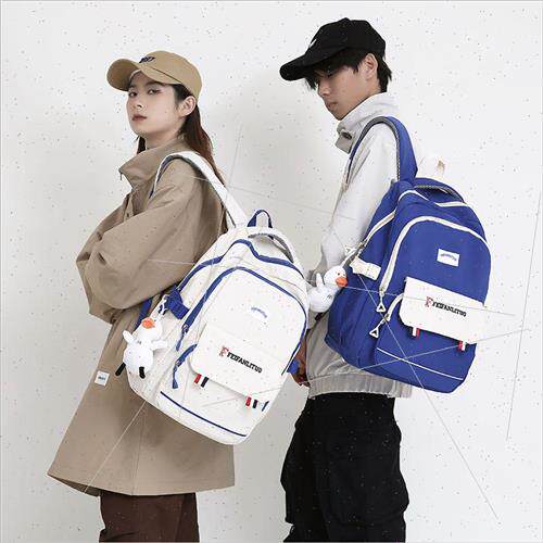 New college  fashion large capacity shoulder bag cool Korean