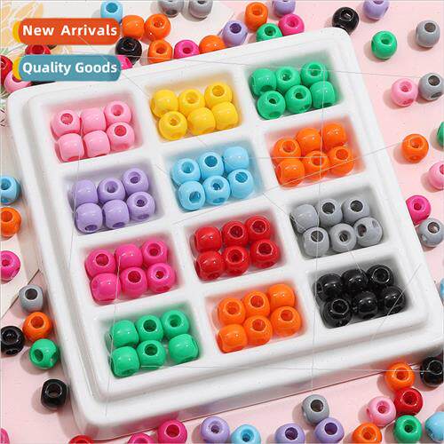 5 acrylic solid color small four-way hole beads loose beads