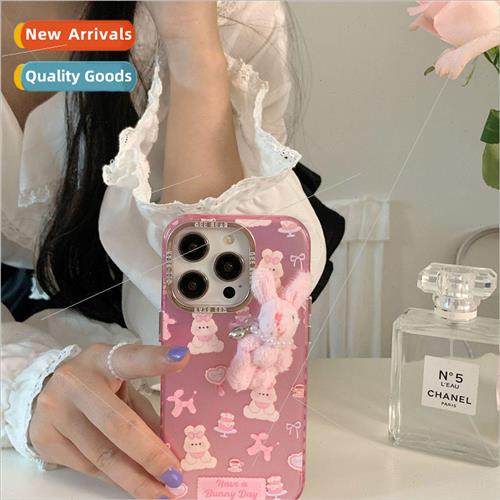 ins girl plush rabbit iPhone 13 niche 14ProMax phone case 12