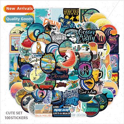 100 Summer Surfing Beach Fresh Graffiti s Removable Trolley