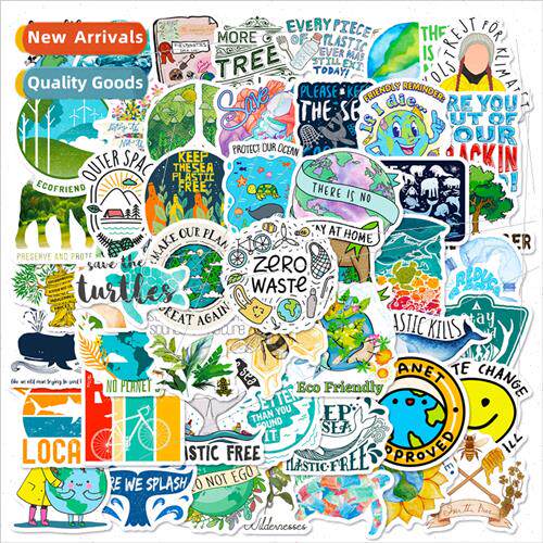50 pcs Nature Green Stickers Protect the Earth Stickers Eco