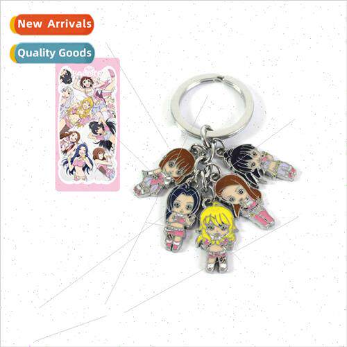 Idol Master Character Cartoon Metal 5 Pendant Metal Keychain