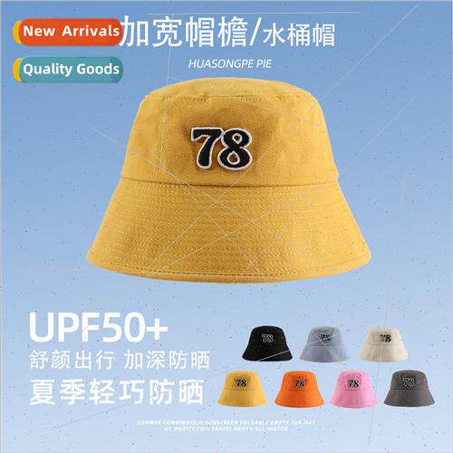 Hat female summer fisherman hat sun hat UV wide brim deep to