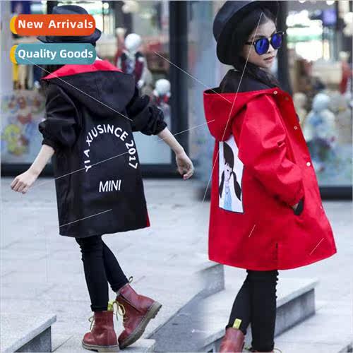 Girls jacket spring and fall 2023 new middle and large child
