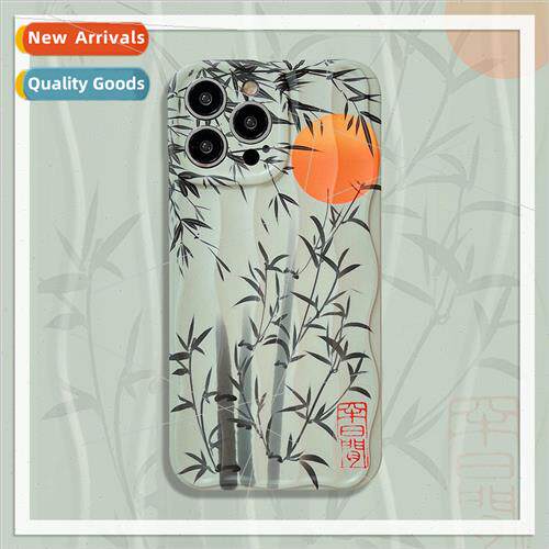 literary sunset bamboo 适用est 适用 13ProMax wave pattern iP