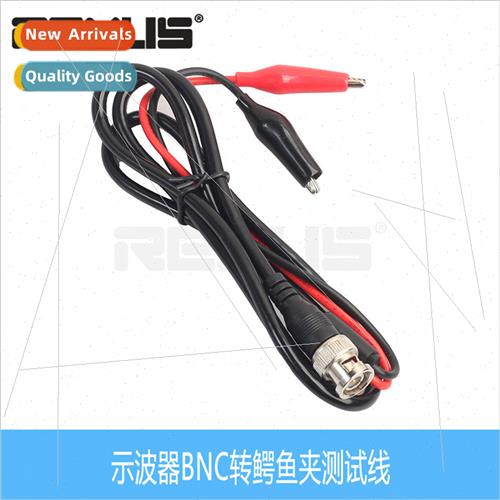 Black 1 Meter BNC Male to Dual Alligator Clip Oscilloscope P