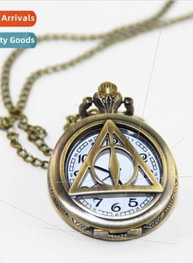Harry Potter Deathly Hallows Vintage Pocket Watch Necklace S