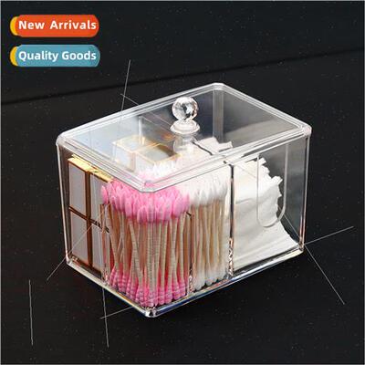 Transparent storage box with cover makeup remover cotton box