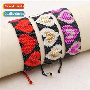 beads hand woven Personalized heart rice love beaded fashion