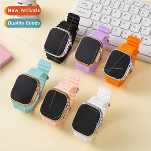 color high value square bezel Electronic electroplated watch