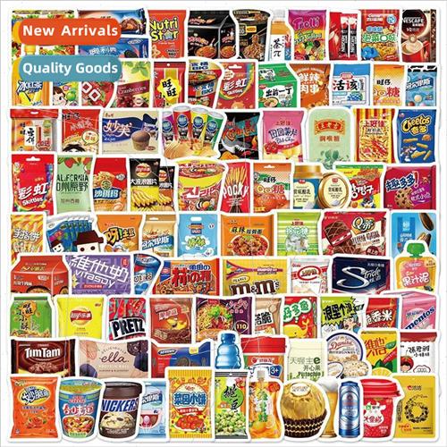 90 pcs girl heart gluttony snack ins food doodle stickers ca