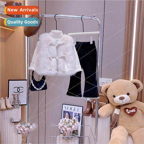2023 girls fall and winter vest new childrens fashionable un