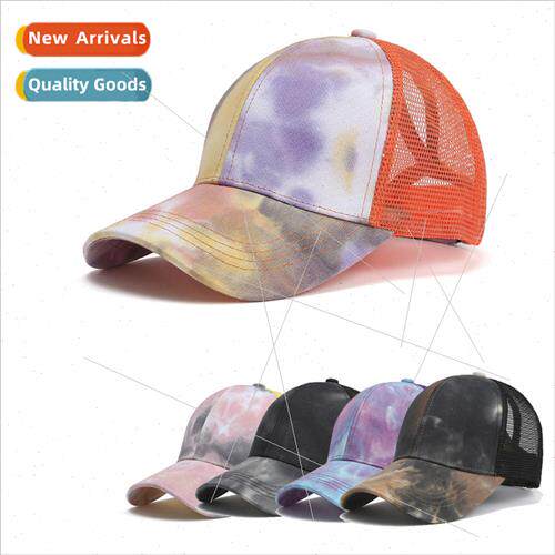 New tie-dye gradient color baseball cap men and women Korean