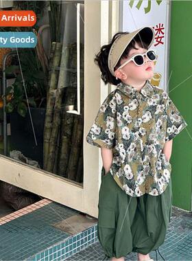 childrens shirts 2023 summer new Korean  of boys and girls f