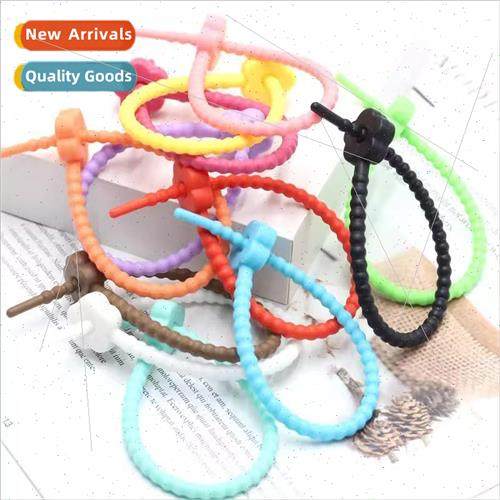 Colorful licone Tie Clothing tag lanyard package binding cab